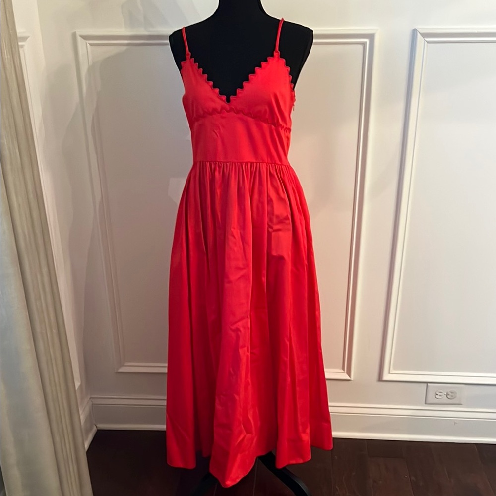 Elegant Red Spaghetti Strap Dress